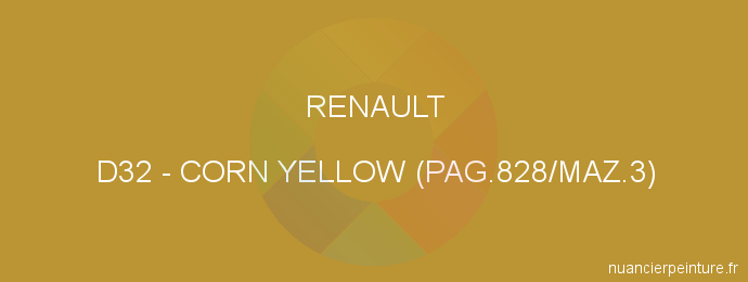 Peinture Renault D32 Corn Yellow (pag.828/maz.3)