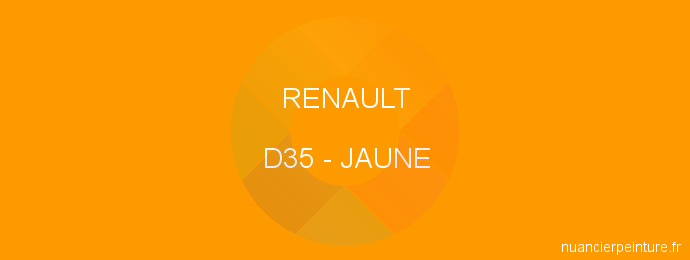 Peinture Renault D35 Jaune