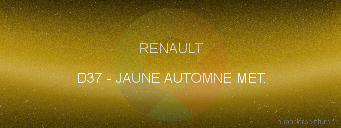 Peinture Renault D37 Jaune Automne Met.