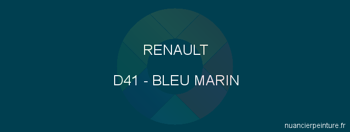 Peinture Renault D41 Bleu Marin