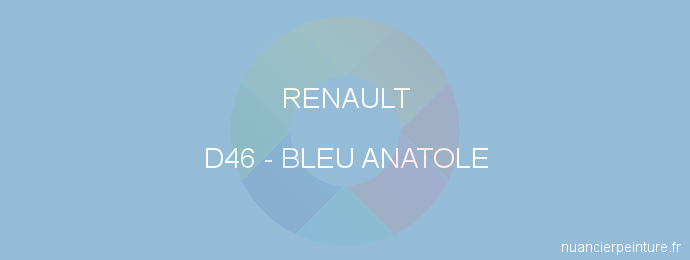 Peinture Renault D46 Bleu Anatole