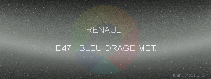 Peinture Renault D47 Bleu Orage Met.