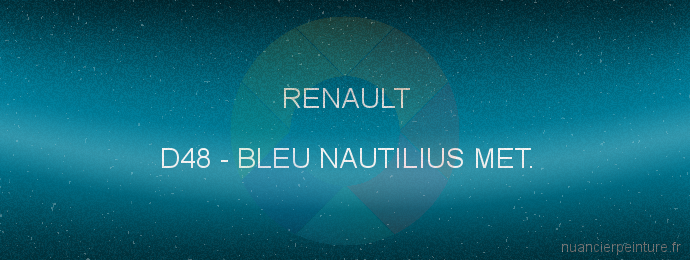 Peinture Renault D48 Bleu Nautilius Met.