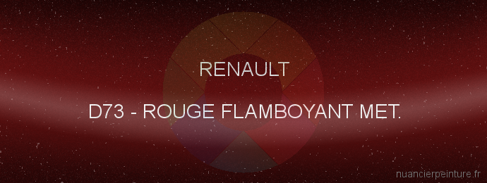 Peinture Renault D73 Rouge Flamboyant Met.