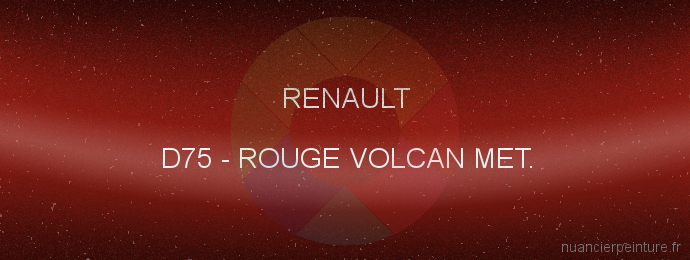 Peinture Renault D75 Rouge Volcan Met.