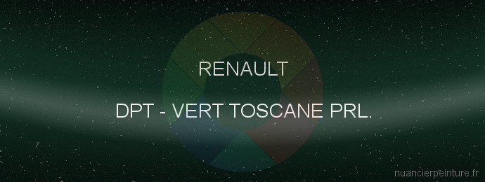Peinture Renault DPT Vert Toscane Prl.