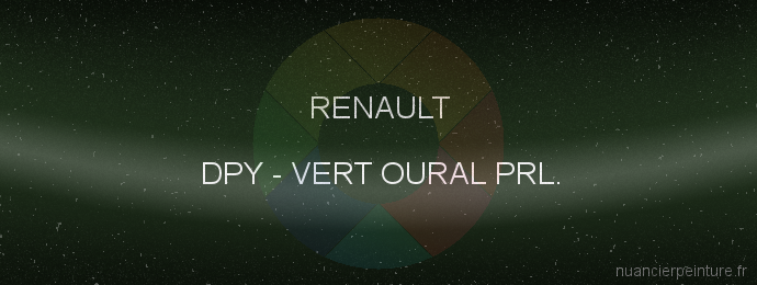 Peinture Renault DPY Vert Oural Prl.