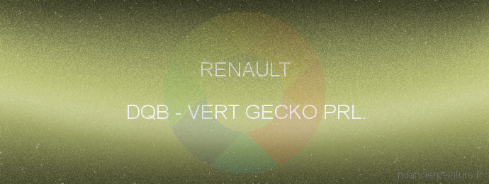 Peinture Renault DQB Vert Gecko Prl.