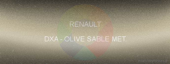 Peinture Renault DXA Olive Sable Met.