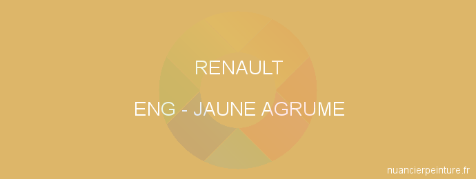 Peinture Renault ENG Jaune Agrume