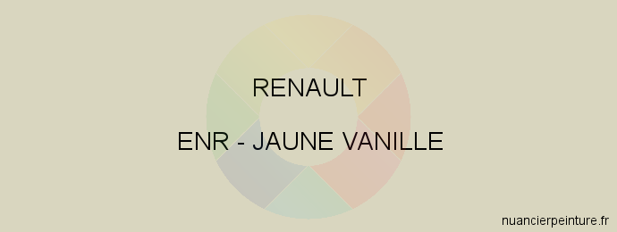 Peinture Renault ENR Jaune Vanille