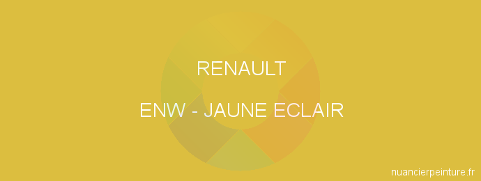 Peinture Renault ENW Jaune Eclair