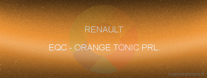Peinture Renault EQC Orange Tonic Prl.