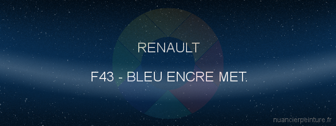 Peinture Renault F43 Bleu Encre Met.