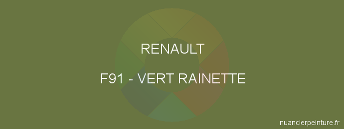 Peinture Renault F91 Vert Rainette