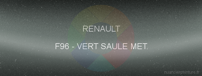 Peinture Renault F96 Vert Saule Met.