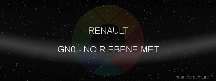 Peinture Renault GN0 Noir Ebene Met.
