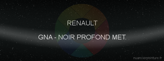 Peinture Renault GNA Noir Profond Met.