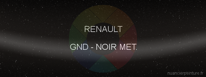 Peinture Renault GND Noir Met.