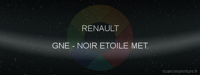 Peinture Renault GNE Noir Etoile Met.