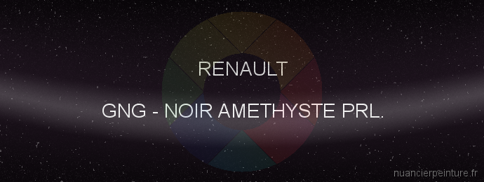 Peinture Renault GNG Noir Amethyste Prl.