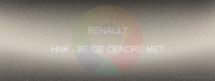 Peinture Renault HNK Beige Cendre Met.