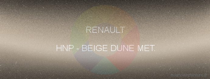 Peinture Renault HNP Beige Dune Met.