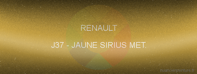 Peinture Renault J37 Jaune Sirius Met.