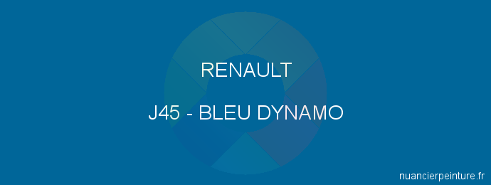 Peinture Renault J45 Bleu Dynamo