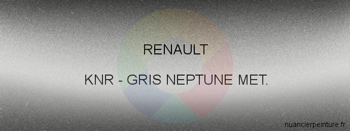 Peinture Renault KNR Gris Neptune Met.