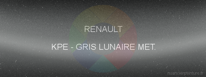 Peinture Renault KPE Gris Lunaire Met.