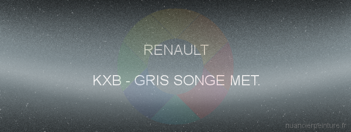 Peinture Renault KXB Gris Songe Met.