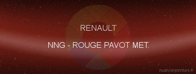 Peinture Renault NNG Rouge Pavot Met.