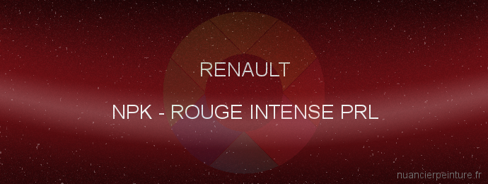 Peinture Renault NPK Rouge Intense Prl