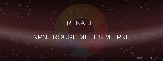 Peinture Renault NPN Rouge Millesime Prl.