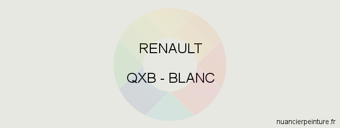 Peinture Renault QXB Blanc
