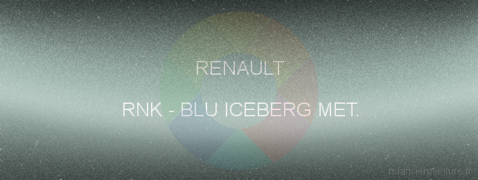 Peinture Renault RNK Blu Iceberg Met.