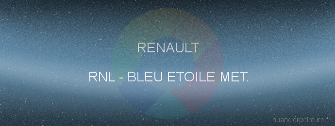 Peinture Renault RNL Bleu Etoile Met.