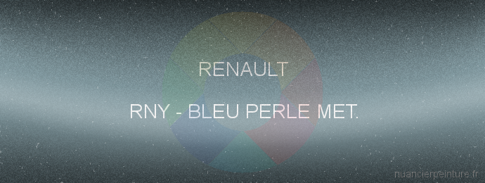 Peinture Renault RNY Bleu Perle Met.