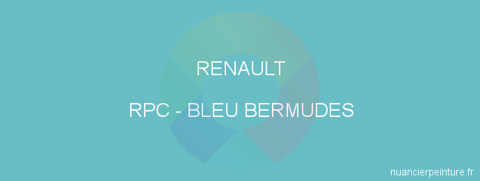 Peinture Renault RPC Bleu Bermudes