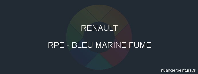 Peinture Renault RPE Bleu Marine Fume
