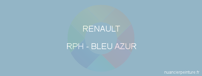 Peinture Renault RPH Bleu Azur