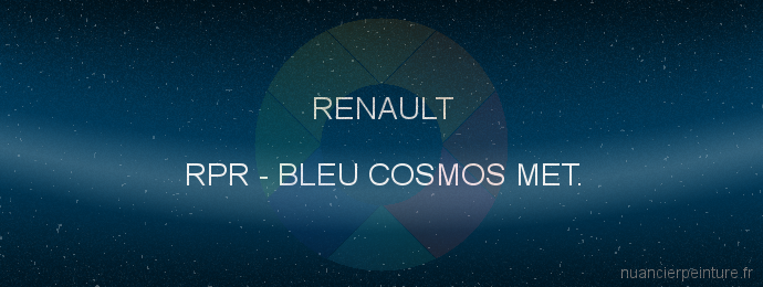 Peinture Renault RPR Bleu Cosmos Met.