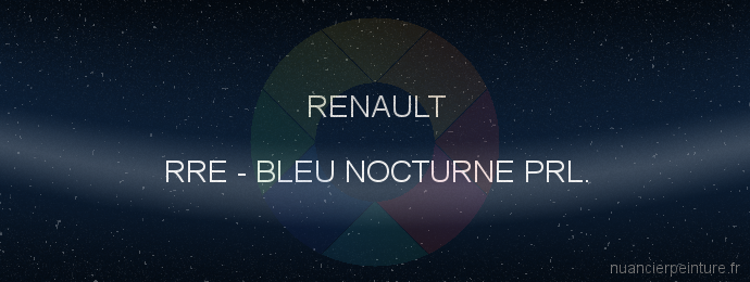 Peinture Renault RRE Bleu Nocturne Prl.