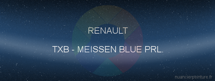 Peinture Renault TXB Meissen Blue Prl.