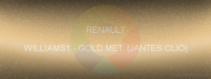 Peinture Renault WILLIAMS1 Gold Met. (jantes Clio)