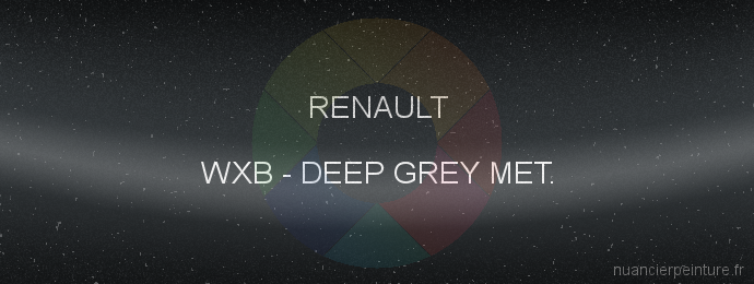Peinture Renault WXB Deep Grey Met.