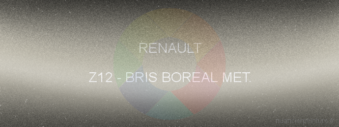 Peinture Renault Z12 Bris Boreal Met.
