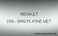 Peinture Renault D69 Gris Platine