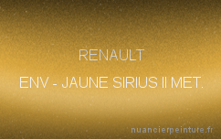 Peinture Jaune Sirius Renault